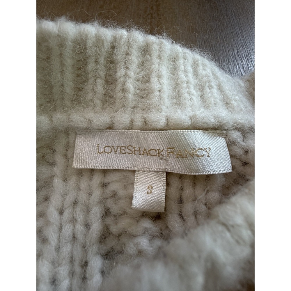 Loveshackfancy Parson Pullover Sweater Ivory Size Small Alpaca Wool Blend - Picture 5 of 10